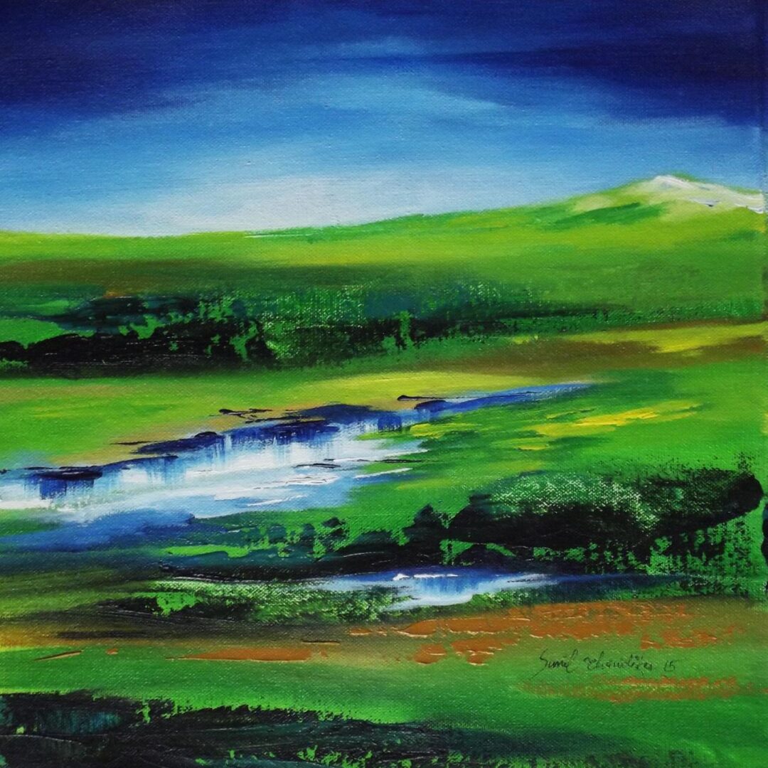 abstract landscape painting