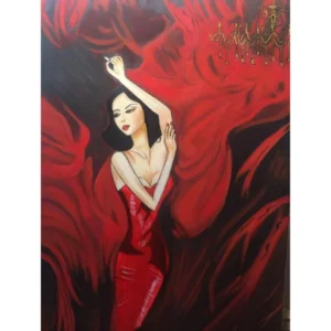 Lady in Red Portrait