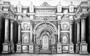 Dream house An imagined palace facade rendered entirely in charcoal and graphite, where Corinthian columns, lion mascarons and flaming kalash niches come together in an Indo-European architecture of the mind. Inscribed “The Dream House — where sun and moon live together,” the work builds, stone by drawn stone, a home where opposites coexist. A meditation on aspiration, harmony and the architecture of our dreams.