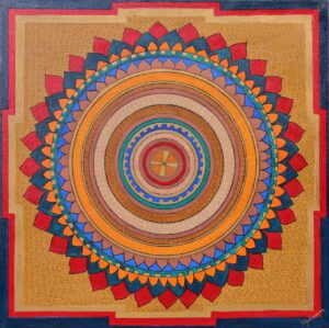 mandala - Acrylic on canvas. one of a kind
